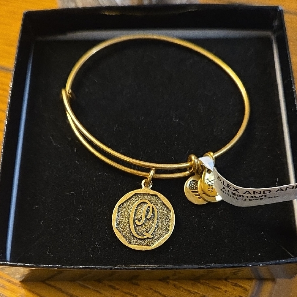 Alex and Ani Gold Charm Bracelet Expandable Wire Design